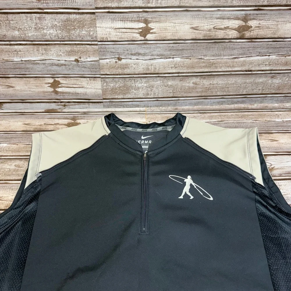 Nike Therma-Fit Quarter Zip Vest XL‎ Black Grey Performance Baseball Training